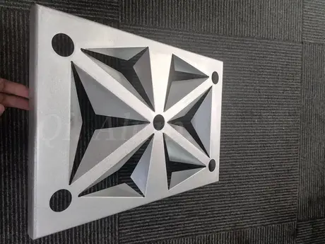 2.5mm thick Aluminum wall panel 3D exterior wall decoration CNC cutting panel facade panel view 4