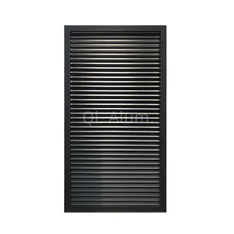 Heat Resistance Aluminium Adjustable Louver Window Metal Louver Door And Window Design view 4