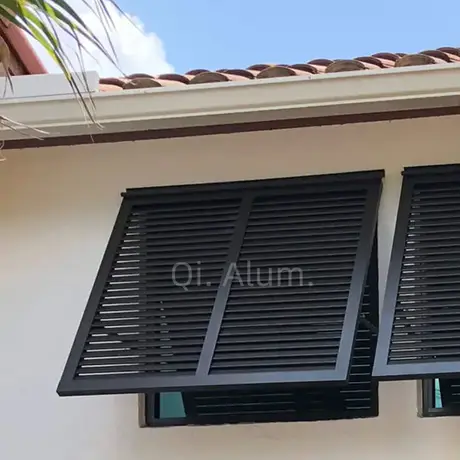 Hurricane Shutters Bahama Shutter Exterior Aluminum Louver Door Window Shutters Premium Quality Durable view 3
