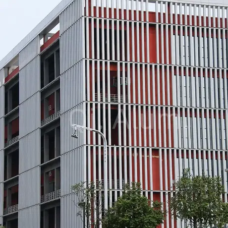 Aluminum alloy Section Box Louver Cladding Panel Exterior Facade Curtain Wall view 4