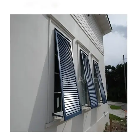 Hurricane Shutters Bahama Shutter Exterior Aluminum Louver Door Window Shutters Premium Quality Durable view 2