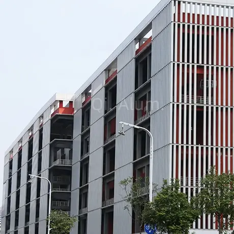 Aluminum alloy Section Box Louver Cladding Panel Exterior Facade Curtain Wall view 3