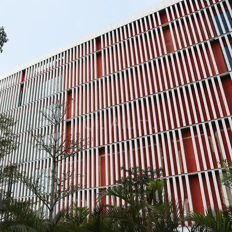 Aluminum alloy Section Box Louver Cladding Panel Exterior Facade Curtain Wall view 2