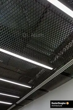 Metal decorative wall perforated aluminum grid wire mesh ceiling panel view 3