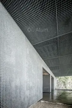 Metal decorative wall perforated aluminum grid wire mesh ceiling panel view 4