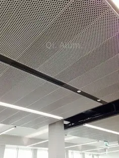 Metal decorative wall perforated aluminum grid wire mesh ceiling panel view 5