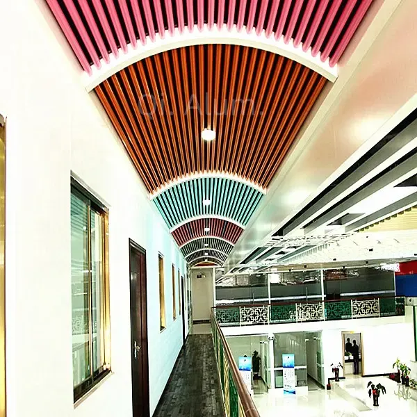 0.9mm thick suspended ceiling round pipe metal false ceiling system Aluminum Pipe with 40MM diameter — Foshan Qi Aluminum Decorative Materials Co., Ltd