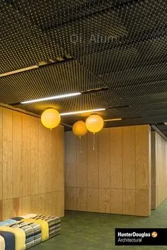 Metal decorative wall perforated aluminum grid wire mesh ceiling panel