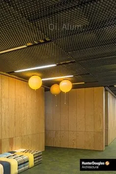 Metal decorative wall perforated aluminum grid wire mesh ceiling panel — Foshan Qi Aluminum Decorative Materials Co., Ltd