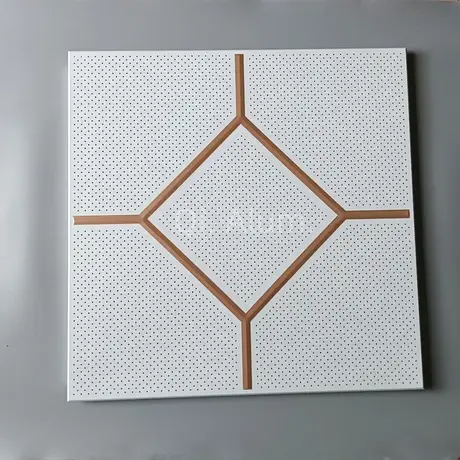 Pre-painted 600x600mm Perforated Ceiling Tile Interior Decorative Aluminum Ceiling Plates view 5