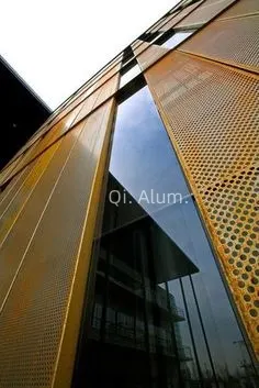 Hot selling fireproof perforated sheet metal aluminum decor facade panels for building — Foshan Qi Aluminum Decorative Materials Co., Ltd