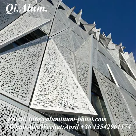 Aluminum Panels Exterior Building Facade CNC Machining Aluminum Panel — Foshan Qi Aluminum Decorative Materials Co., Ltd