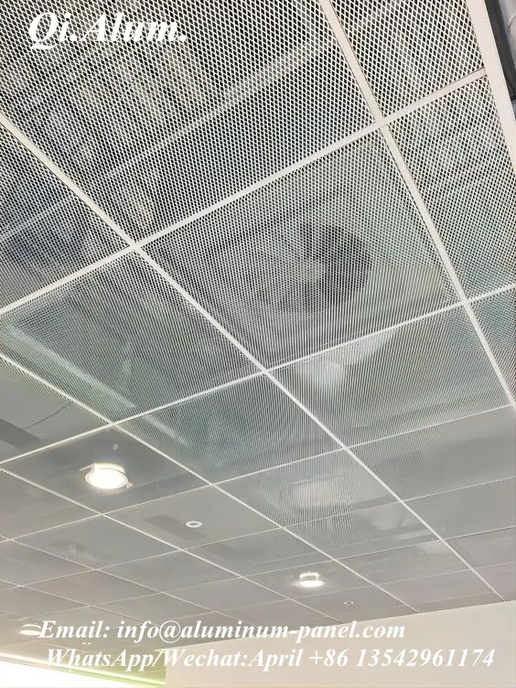 Aluminum Ceiling Metal Suspended Strip Ceiling Panel Design False Drop Ceiling Decoration — Foshan Qi Aluminum Decorative Materials Co., Ltd