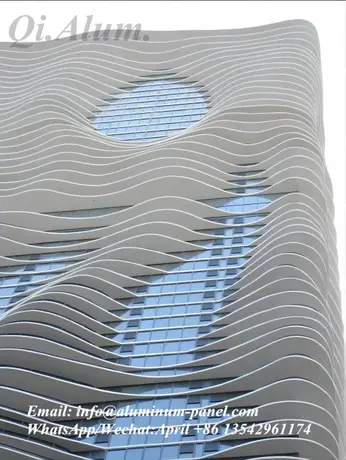 Building Decorative Sound Proof Facade Wall Cladding Exterior 3D Wall Panel Aluminum Strip Wall Panel