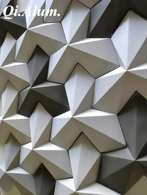 3D Wall Cladding Interior Exterior Aluminum Strip Wall Panel — Foshan Qi Aluminum Decorative Materials Co., Ltd