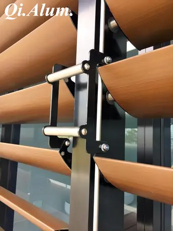 Exterior electrical Sun Louver Aluminum horizontal aerofoil louver of decoration wall cladding tile