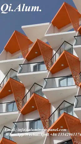 Aluminium Perforated Aluminum Sunshading Panels Prefabricated Fixed Exterior
