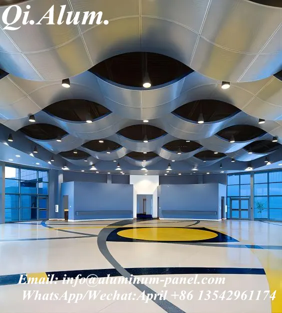 Wavy Design Aluminium metal Ceiling Panels for Interior Decor — Foshan Qi Aluminum Decorative Materials Co., Ltd