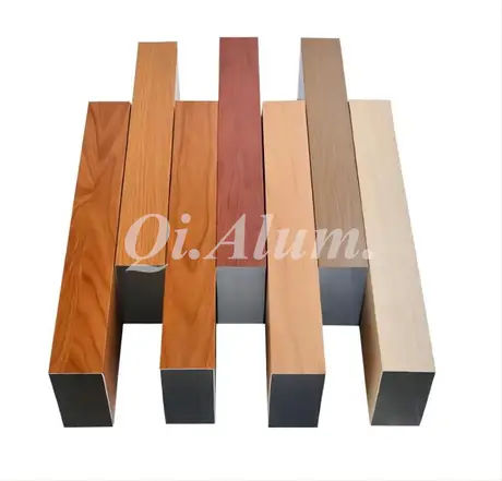 25x25mm aluminium trellis aluminum wood finish profile