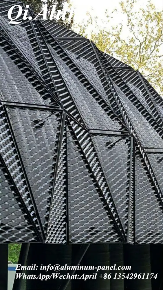 Aluminum Expanded Mesh for outdoor and Indoor Decorative surface — Foshan Qi Aluminum Decorative Materials Co., Ltd