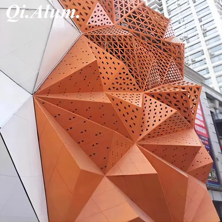 Decorative Exterior Panels Cladding Facade 3d Aluminum Wall Panel — Foshan Qi Aluminum Decorative Materials Co., Ltd