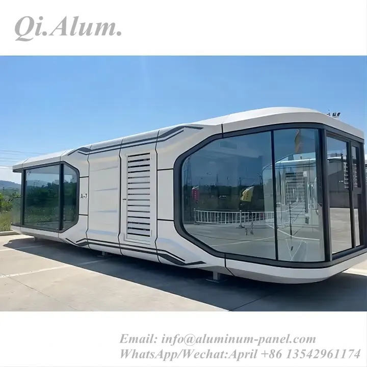 Villa Luxury Container House Luxurious Cabin Tiny House Modern Prefabricated Houses Space Capsule Hotel — Foshan Qi Aluminum Decorative Materials Co., Ltd