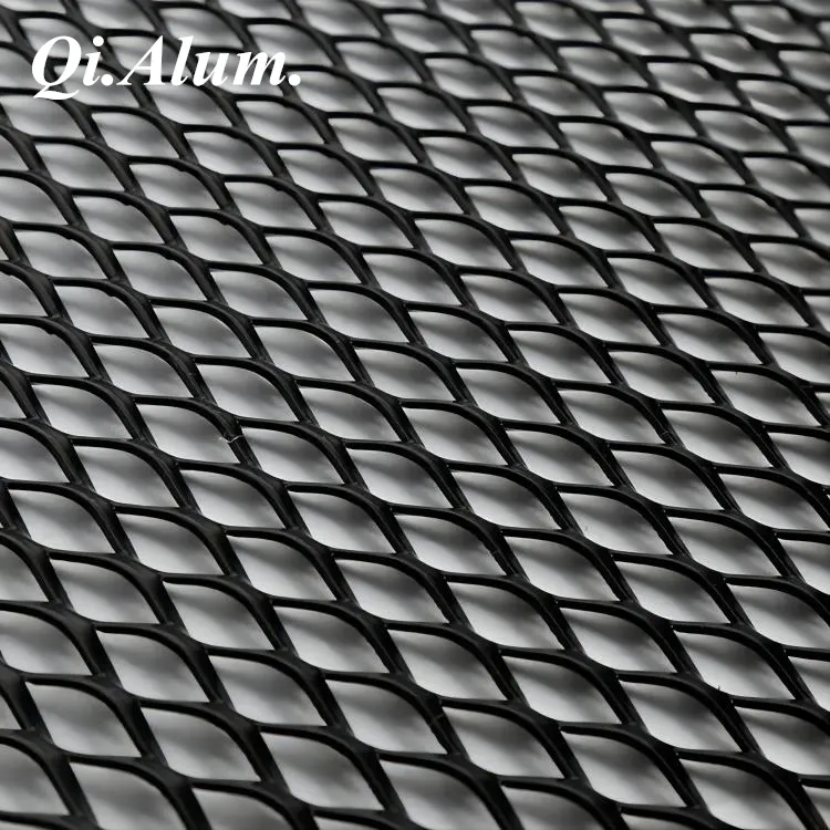 Exterior building aluminum perforated metal mesh for facade cladding — Foshan Qi Aluminum Decorative Materials Co., Ltd