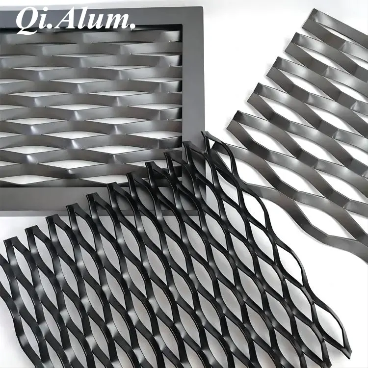 Expanded Metal Mesh Aluminum Wire Mesh For Exterior Facades &mdash; Foshan Qi Aluminum Decorative Materials Co., Ltd