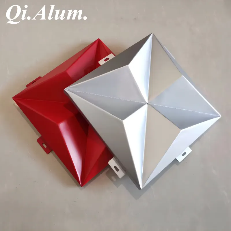 Custom 3D Wall Panel Decorate Aluminum Wall Cladding Panels — Foshan Qi Aluminum Decorative Materials Co., Ltd
