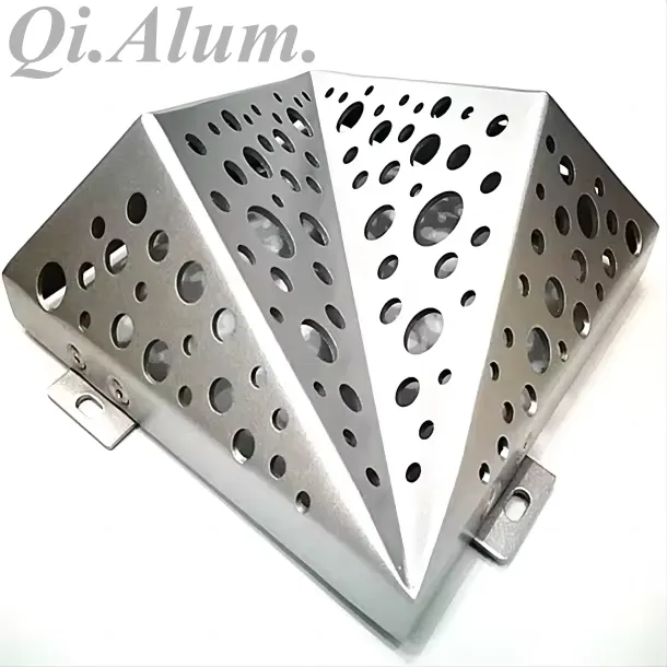 Design 3D Decorative Perforated Plate Wall Surface facade cladding — Foshan Qi Aluminum Decorative Materials Co., Ltd