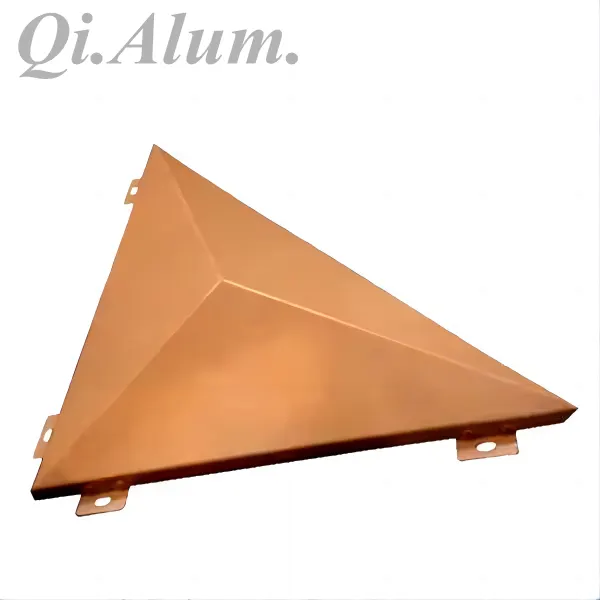 3D triangle Aluminum Panel Cladding Design Panels Wall Cladding — Foshan Qi Aluminum Decorative Materials Co., Ltd