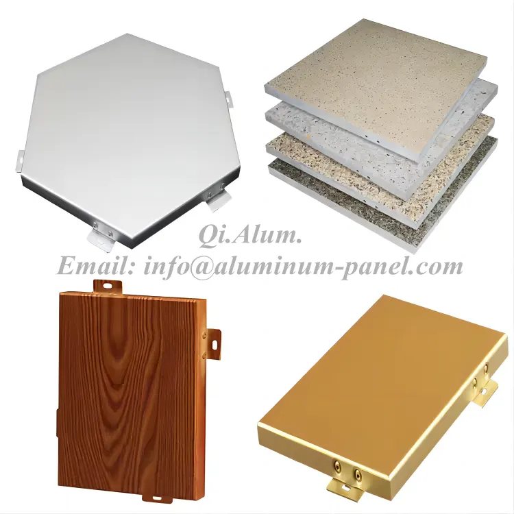 1-4mm Sheets Aluminum Cladding Facades Tiles of Houses — Foshan Qi Aluminum Decorative Materials Co., Ltd