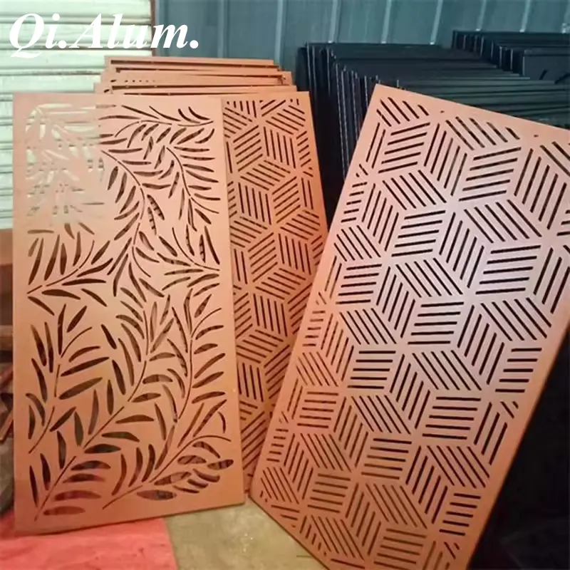 Powder coated decorative aluminium laser cut panel — Foshan Qi Aluminum Decorative Materials Co., Ltd