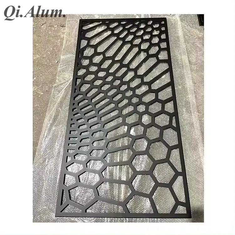 Outdoor Decorative Aluminum Exterior Laser Cut Metal Screen — Foshan Qi Aluminum Decorative Materials Co., Ltd