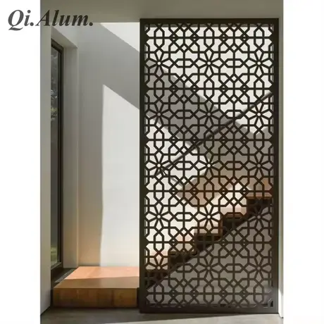 Aluminum Laser Cut Metal Room Divider Custom Dubai Room Divider Screen