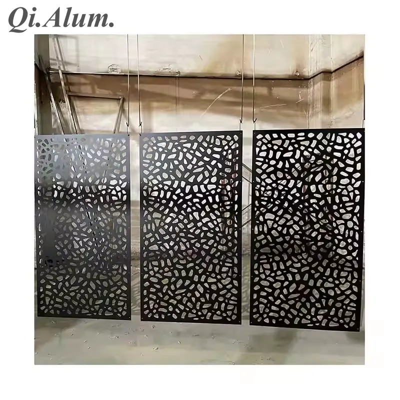 Interior Laser Cut Decorative Screen Aluminum Privacy Screen Porch — Foshan Qi Aluminum Decorative Materials Co., Ltd