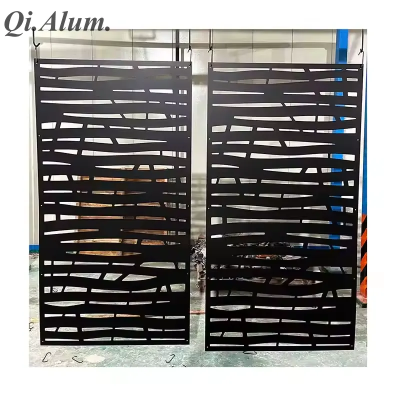 Aluminium Laser Cutting Perforated Decorative Screen Porch Panel — Foshan Qi Aluminum Decorative Materials Co., Ltd