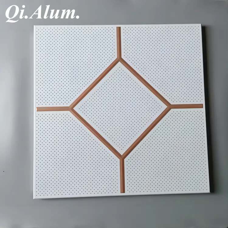 Interior decorative Plafond Modern False Suspended Aluminum Perforated Metal Ceiling Tiles &mdash; Foshan Qi Aluminum Decorative Materials Co., Ltd
