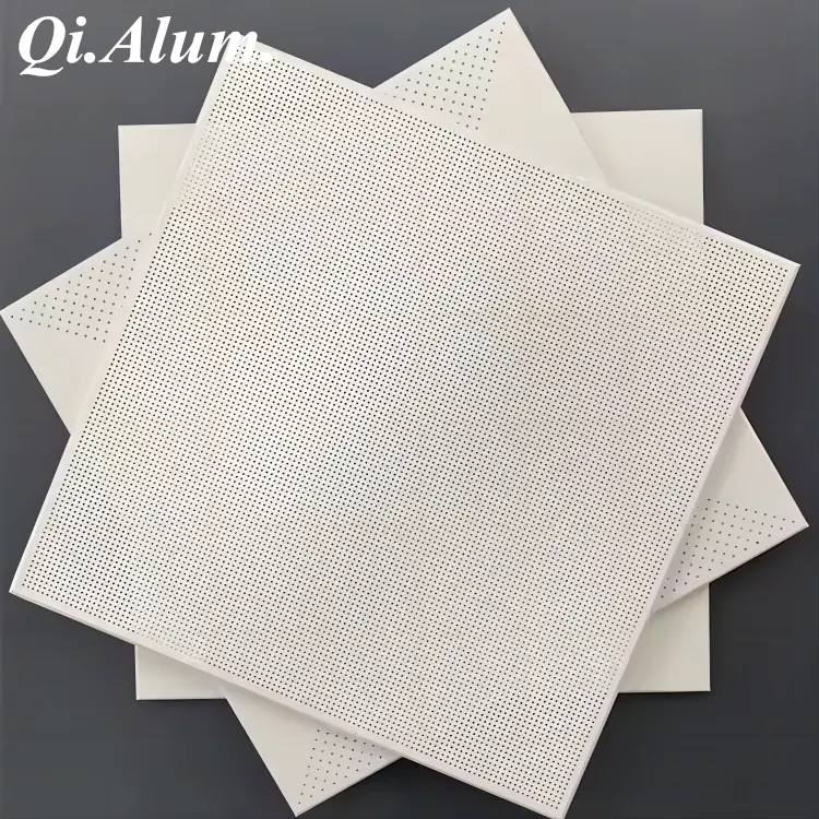 Aluminum Ceiling Tiles Aluminum False Perforated Clip-in Ceiling — Foshan Qi Aluminum Decorative Materials Co., Ltd