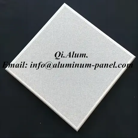 Square Perforated Metal Lay-In Aluminum Ceiling Tiles 600×600