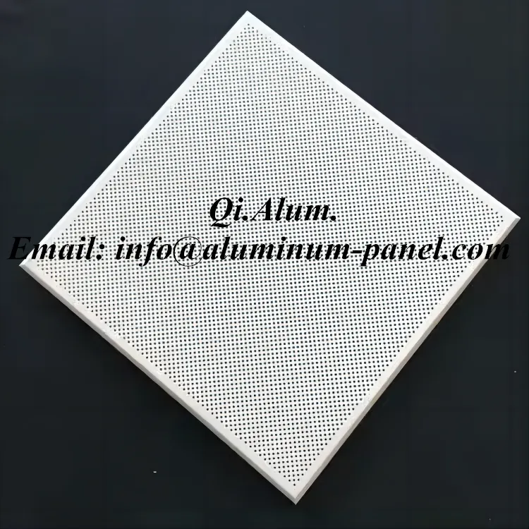 Square Perforated Metal Lay-In Aluminum Ceiling Tiles 600×600 — Foshan Qi Aluminum Decorative Materials Co., Ltd