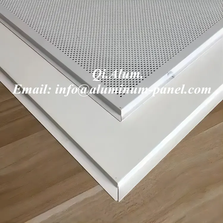 Sound Absorbing Office Buildings Metal Ceiling Aluminum Ceiling Panel — Foshan Qi Aluminum Decorative Materials Co., Ltd