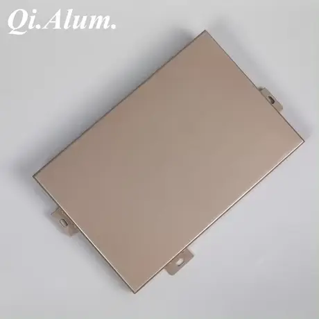 Metal flat facade cladding aluminum solid panel