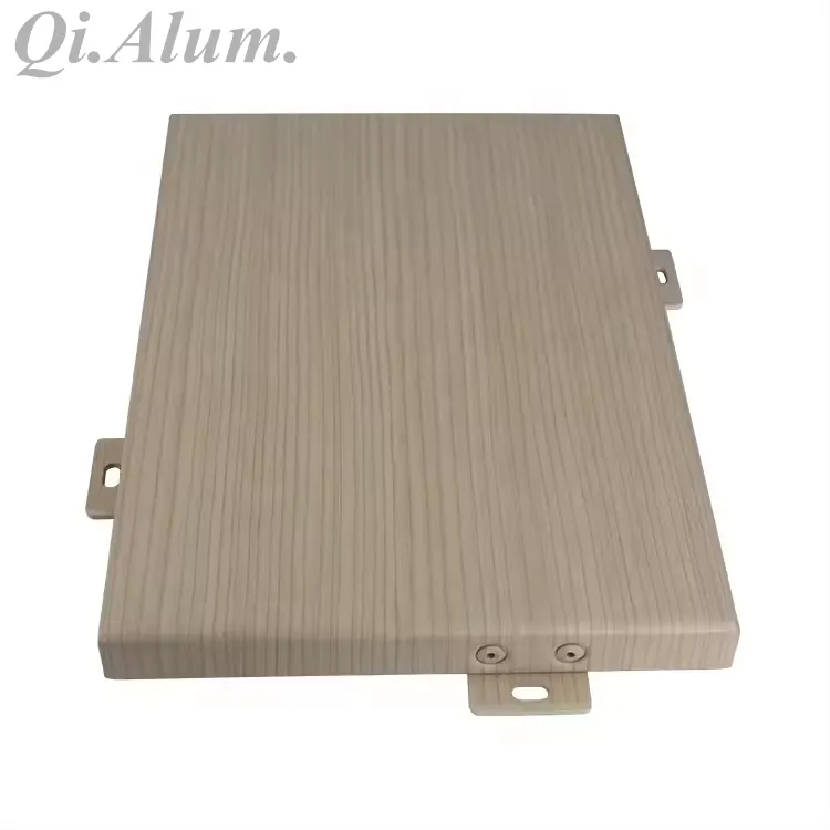 Metal Aluminum perforated solid panel for curtain wall and facade cladding — Foshan Qi Aluminum Decorative Materials Co., Ltd