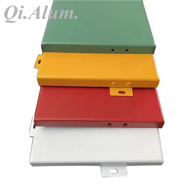 3mm 4mm 5mm Cladding exterior wall fireproof aluminum solid panels — Foshan Qi Aluminum Decorative Materials Co., Ltd