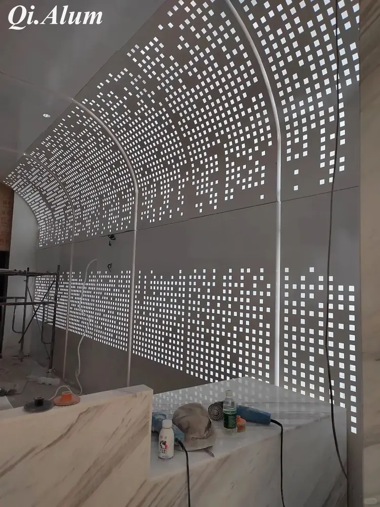 Aluminum Perforated Panels with Integrated Lighting: Where Architecture Meets Luminary Art — Foshan Qi Aluminum Decorative Materials Co., Ltd