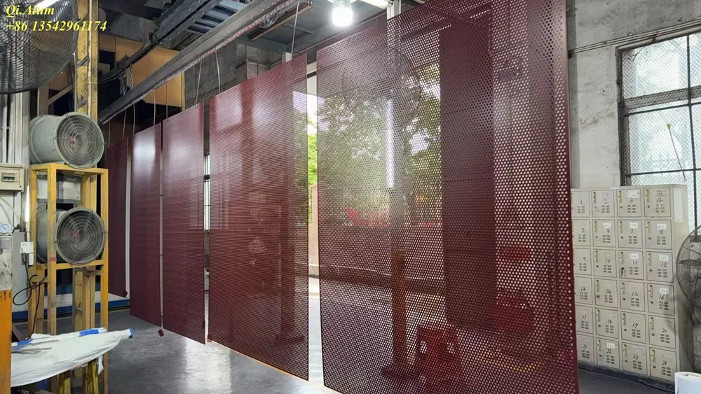 Aluminum Powder Coated Cladding Panel for Decoration Perforated Plate — Foshan Qi Aluminum Decorative Materials Co., Ltd