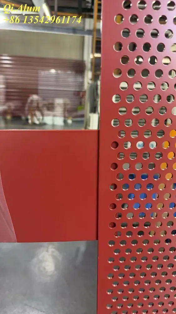 Exterior Aluminum Perforated Wall Panel For Facade Decorative — Foshan Qi Aluminum Decorative Materials Co., Ltd