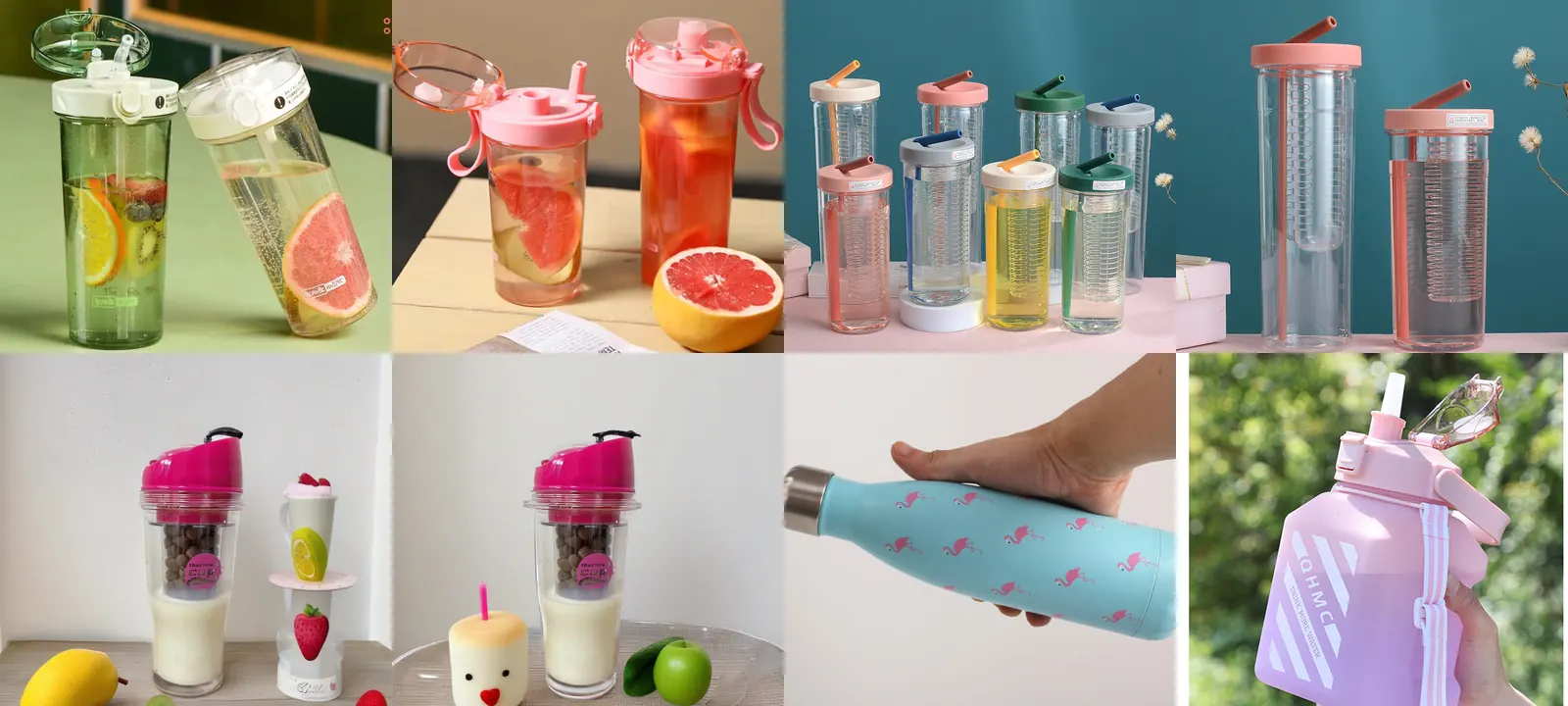 Ami Houseware drinkware range including infuser bottles tumblers and cereal cups