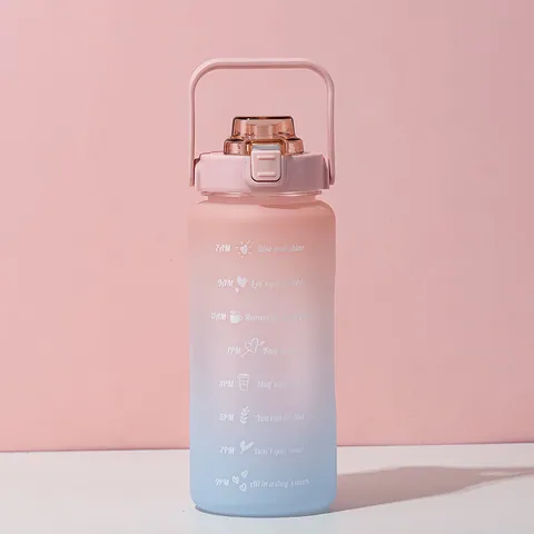 Half Gallon Water Bottle with Sleeve 64 OZ Motivational Water Bottle with Straw & Time Marker to Drink Leakproof Tritan BPA Free — Motivational Water Bottle from Ami Houseware photo 3